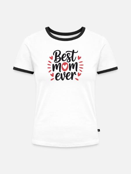 Die beste Mutter aller Zeiten - Frauen Kontrast-T-Shirt - Weiß/Schwarz