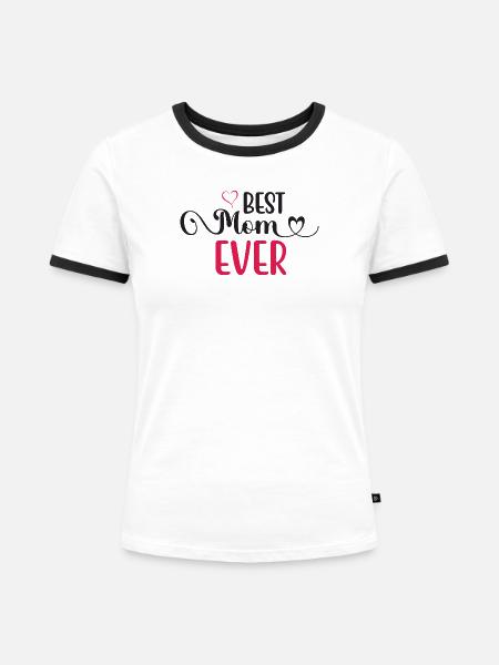 Die beste Mutter aller Zeiten - Frauen Kontrast-T-Shirt - Weiß/Schwarz
