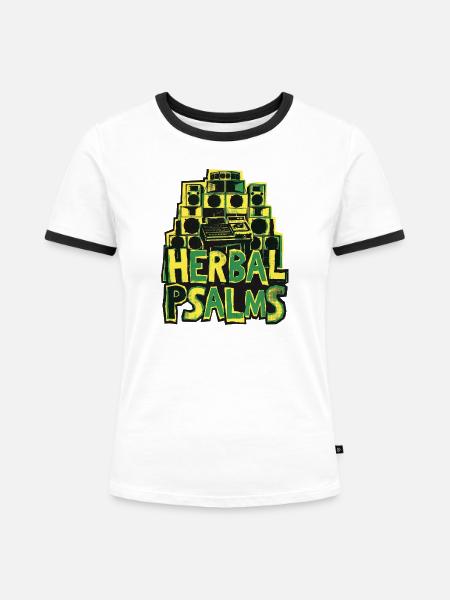 Dub Reggae Herbal Psalms - Frauen Kontrast-T-Shirt - Weiß/Schwarz