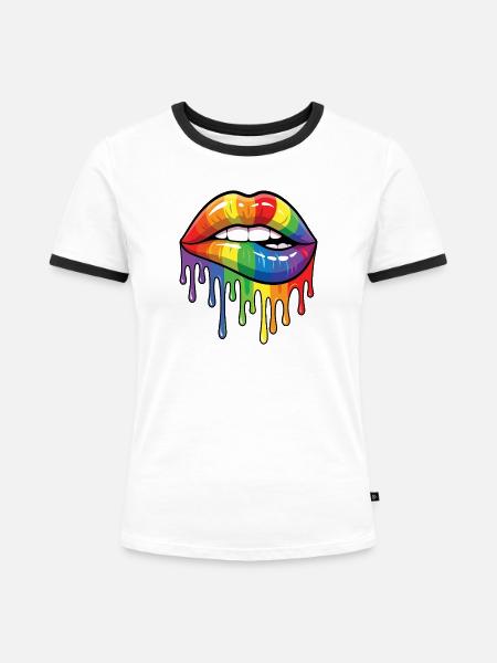 Pride Month LGBT – Stolz! - Frauen Kontrast-T-Shirt - Weiß/Schwarz