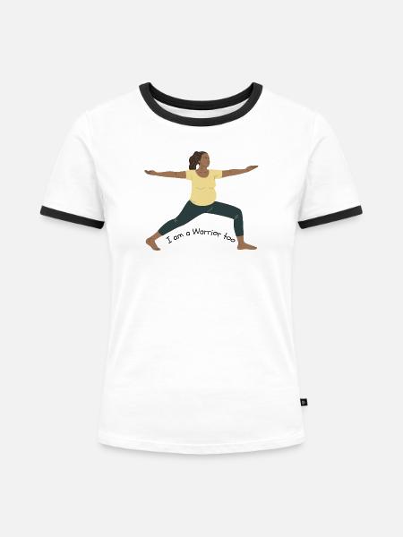 Krieger zu der Rechten - Frauen Kontrast-T-Shirt - Weiß/Schwarz