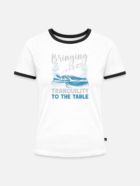 Anesthesiologist Tranquility The Table Anesthesia - Frauen Kontrast-T-Shirt - Weiß/Schwarz