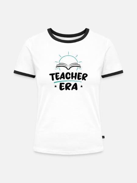 Lehrerzeit | Teaching Life Shirt - Frauen Kontrast-T-Shirt - Weiß/Schwarz