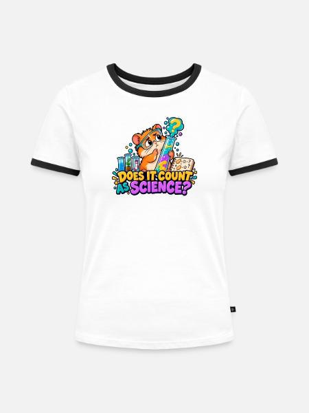 Zählt das als Wissenschaft? - Frauen Kontrast-T-Shirt - Weiß/Schwarz