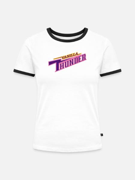 Vanilla Thunder - Frauen Kontrast-T-Shirt - Weiß/Schwarz