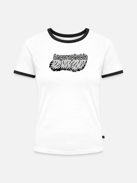 Angoraphobia - Frauen Kontrast-T-Shirt - Weiß/Schwarz