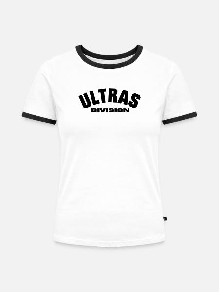 Ultras Division - Frauen Kontrast-T-Shirt - Weiß/Schwarz
