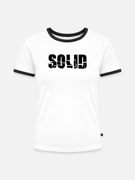 Fest - Frauen Kontrast-T-Shirt - Weiß/Schwarz