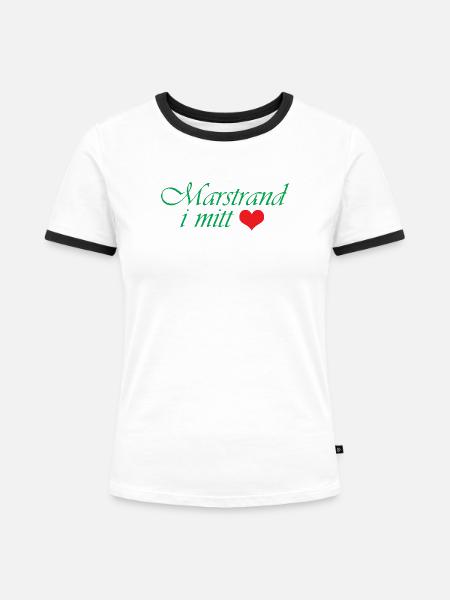 Marstrand in meinem Herzen - Frauen Kontrast-T-Shirt - Weiß/Schwarz
