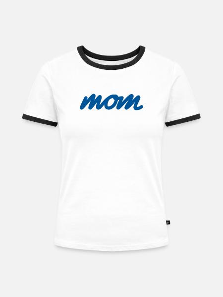 Mama – Eine zeitlose Botschaft - Frauen Kontrast-T-Shirt - Weiß/Schwarz