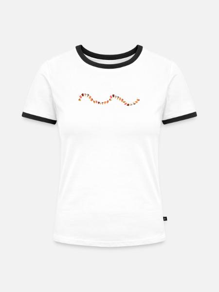 Eis - Frauen Kontrast-T-Shirt - Weiß/Schwarz
