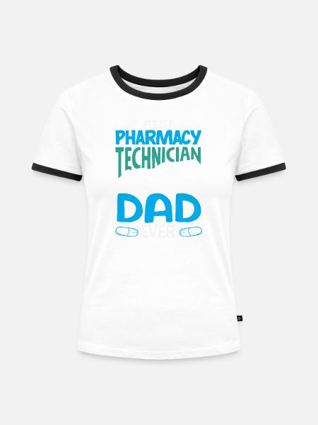 Apotheker Pharmazeutisch-technischer - Frauen Kontrast-T-Shirt - Weiß/Schwarz