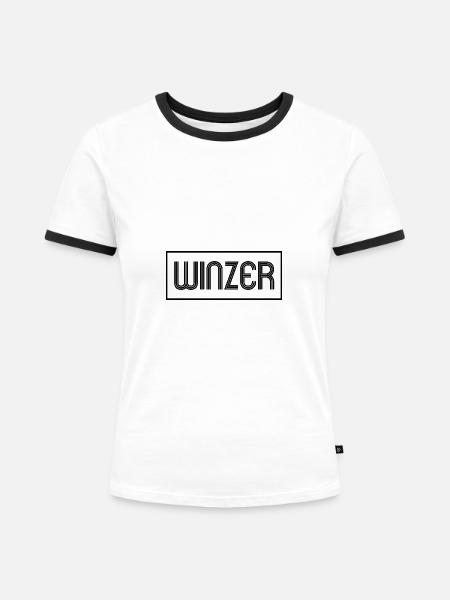 Winzer - Frauen Kontrast-T-Shirt - Weiß/Schwarz