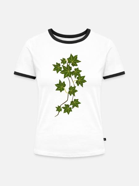 efeu - Frauen Kontrast-T-Shirt - Weiß/Schwarz