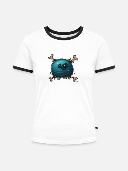 SufferTheNasty[00110010] - Frauen Kontrast-T-Shirt - Weiß/Schwarz