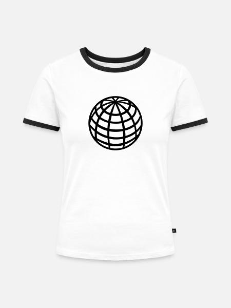 Globus - Frauen Kontrast-T-Shirt - Weiß/Schwarz