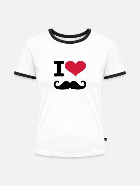 Bart - Frauen Kontrast-T-Shirt - Weiß/Schwarz