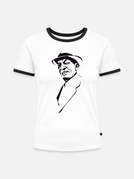 Compay Segundo - Frauen Kontrast-T-Shirt - Weiß/Schwarz