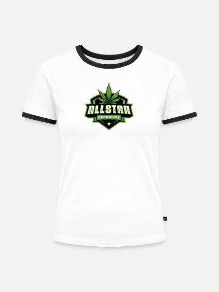 Allstar Herbalist - Frauen Kontrast-T-Shirt - Weiß/Schwarz
