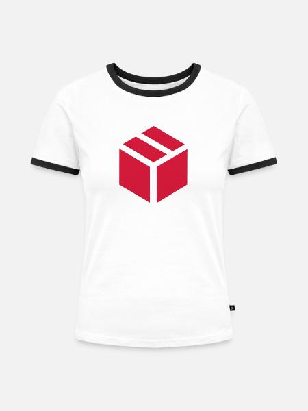 Paket - Frauen Kontrast-T-Shirt - Weiß/Schwarz