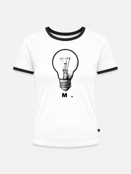 Idea: Am I. - Frauen Kontrast-T-Shirt - Weiß/Schwarz
