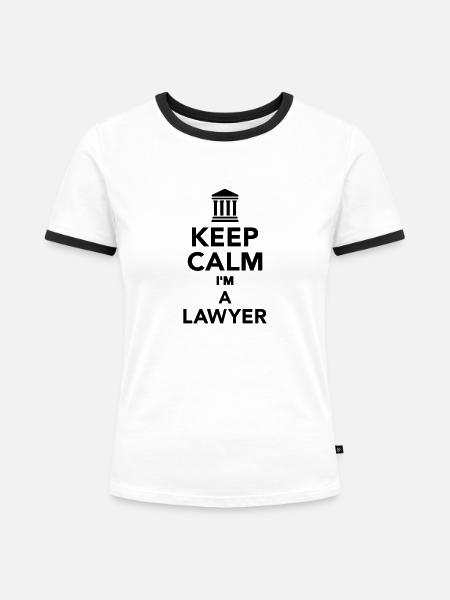 Anwalt - Frauen Kontrast-T-Shirt - Weiß/Schwarz
