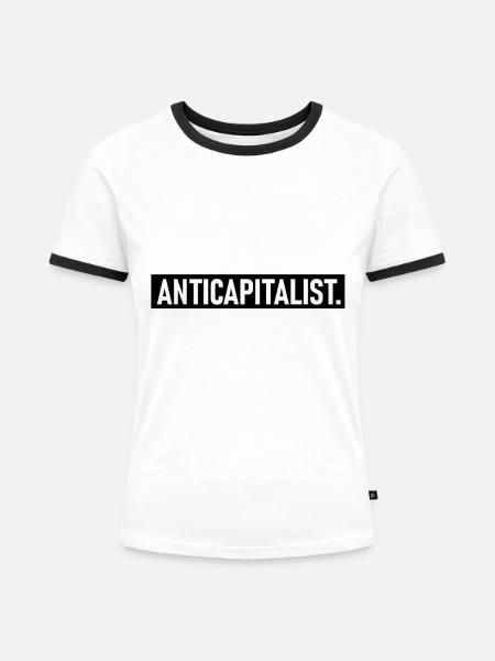 Sozialismus! - Frauen Kontrast-T-Shirt - Weiß/Schwarz