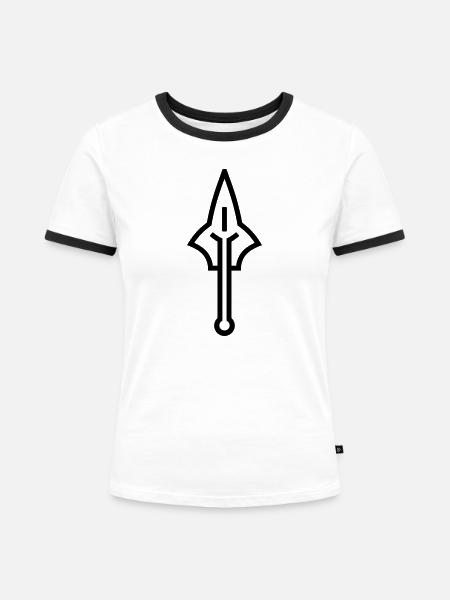 Harpune - Frauen Kontrast-T-Shirt - Weiß/Schwarz