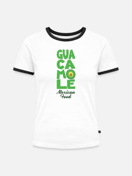 Guacamole 2 - Frauen Kontrast-T-Shirt - Weiß/Schwarz