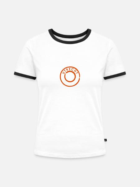 Utrecht - Frauen Kontrast-T-Shirt - Weiß/Schwarz