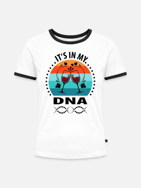 Winzer Weinbauer - Frauen Kontrast-T-Shirt - Weiß/Schwarz
