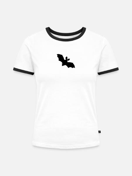 Vampir - Frauen Kontrast-T-Shirt - Weiß/Schwarz