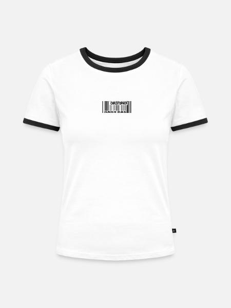 Christopher kann das - Frauen Kontrast-T-Shirt - Weiß/Schwarz