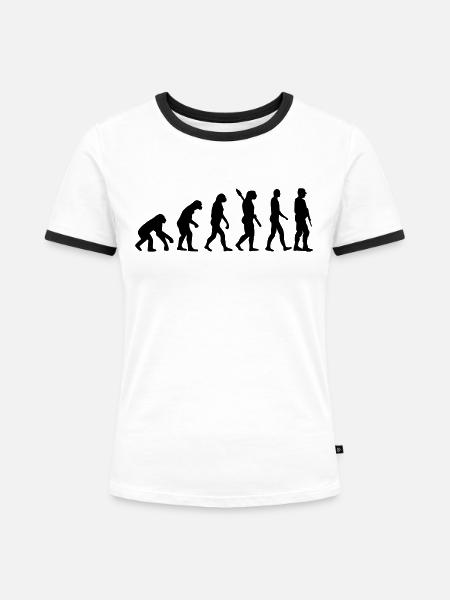 Soldat - Frauen Kontrast-T-Shirt - Weiß/Schwarz