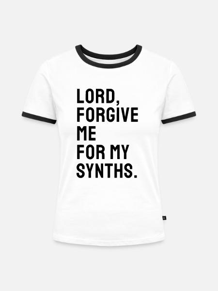 Synth Techno Electro musik geschenk - Frauen Kontrast-T-Shirt - Weiß/Schwarz