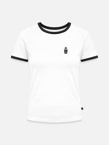 Love potion - Frauen Kontrast-T-Shirt - Weiß/Schwarz