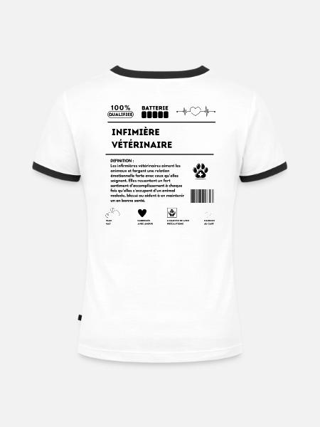 ASV_Nac - Frauen Kontrast-T-Shirt - Weiß/Schwarz