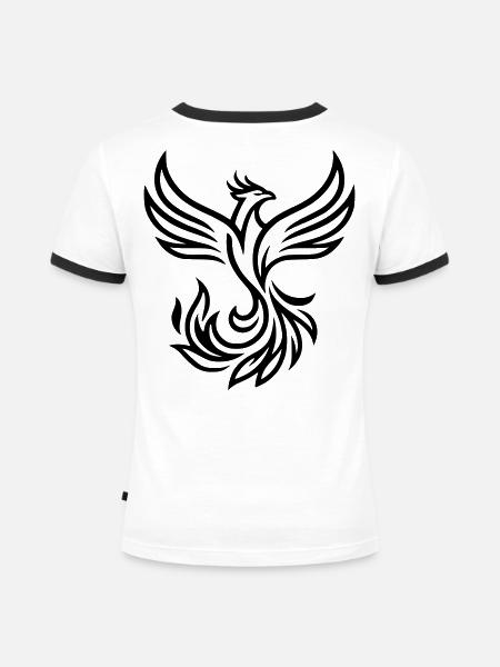OITG-R - Frauen Kontrast-T-Shirt - Weiß/Schwarz