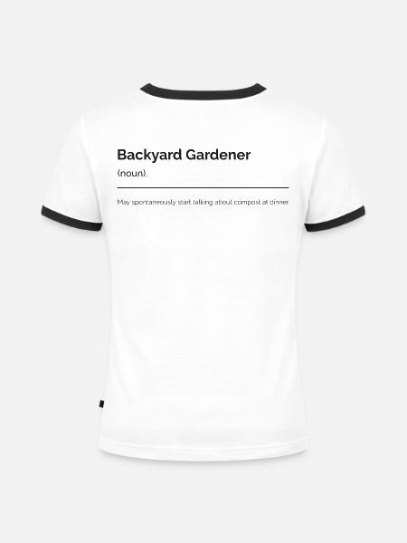 Definition der Gartengärtner-Parodie - Frauen Kontrast-T-Shirt - Weiß/Schwarz