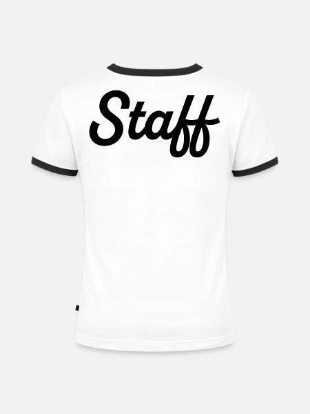 Staff 2 - Frauen Kontrast-T-Shirt - Weiß/Schwarz