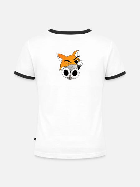 Schützenhaus Lichtenau Fox - Frauen Kontrast-T-Shirt - Weiß/Schwarz