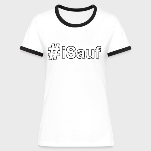 Hashtag iSauf klein - Frauen Kontrast-T-Shirt