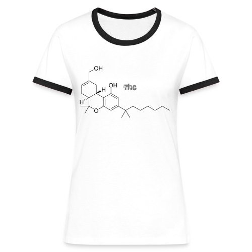 T-shirt molécule THC Cannabis - T-shirt contrasté Femme