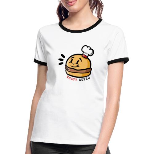 Tasty Leberkässemmel - Frauen Kontrast-T-Shirt