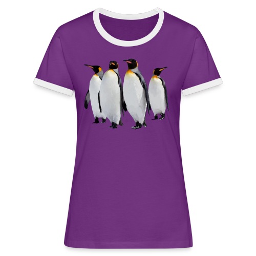 Pinguine - Frauen Kontrast-T-Shirt