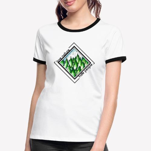 Love Nature - Frauen Kontrast-T-Shirt