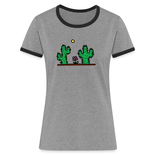 Cactus - Maglietta Contrast da donna