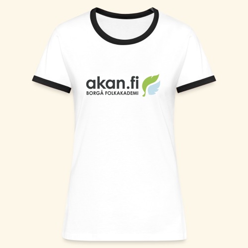 Akan Black - Kontrast-T-shirt dam