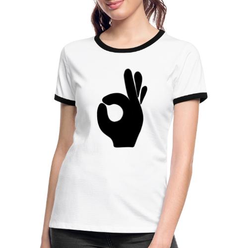 Tasty Hand schwarz - Frauen Kontrast-T-Shirt