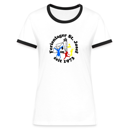 Logo Gif schwarz farbig 120dpi 2000px - Frauen Kontrast-T-Shirt